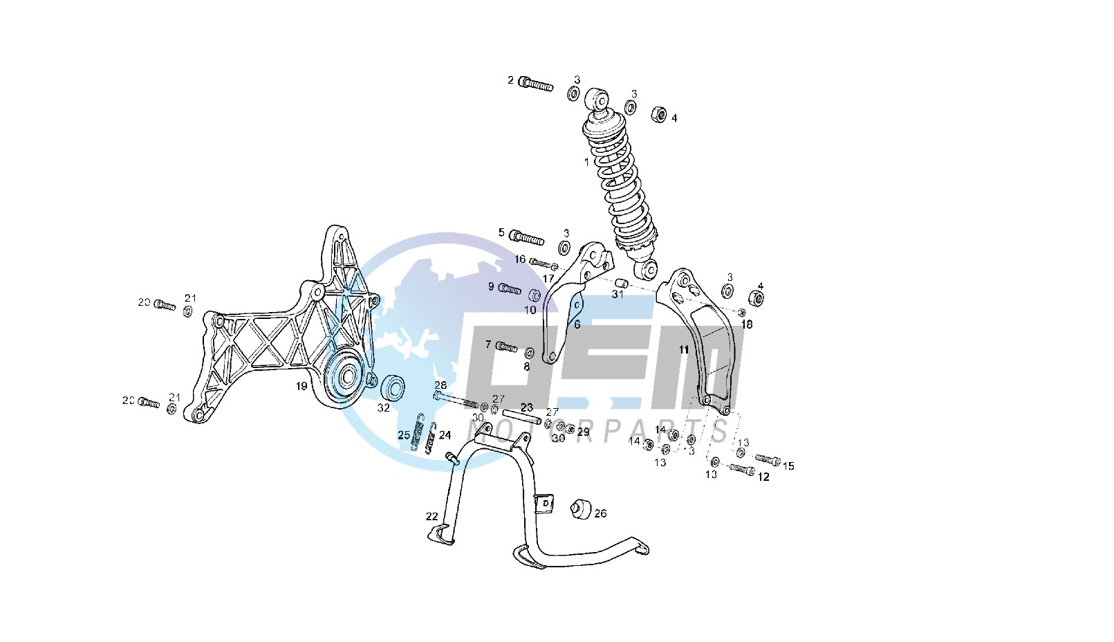 SWING ARM - SHOCK ABSORBER