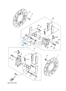 YFM700FWAD YFM70GPLG GRIZZLY 700 EPS (B317) drawing FRONT BRAKE CALIPER