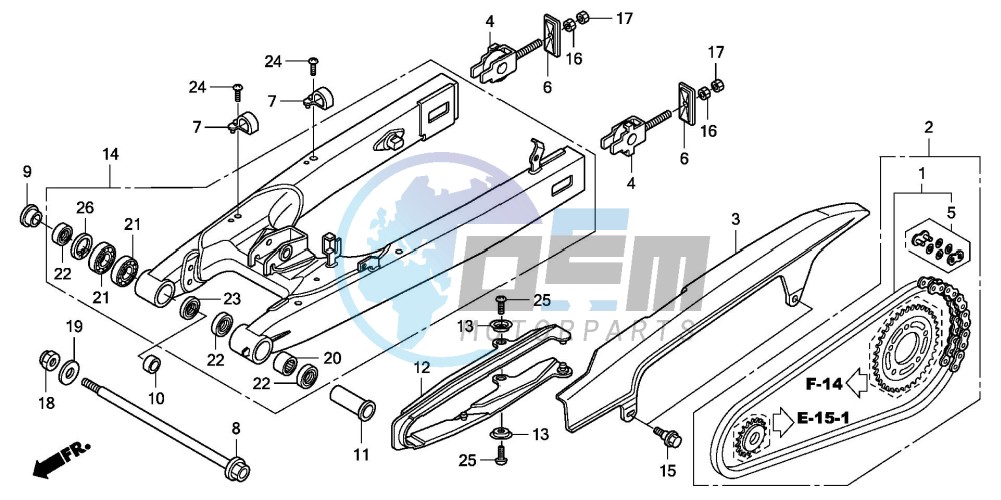 SWINGARM (CBF600S8/SA8/N8/NA8)