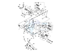 XV DX VIRAGO 535 drawing STAND-FOOTREST