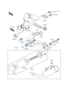 KX 125 K [KX125] (K2) [KX125] drawing MUFFLER-- S- -