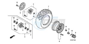 TRX420TMA Europe Direct - (ED / 2WD) drawing FRONT WHEEL