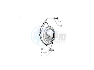 PX 125 drawing Flywheel magneto cover - Oil filter