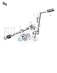 F8 (BISON A) 250 (BISON A) drawing KICKSTARTER MECHANISM -- -Till E_NO. 05978- -