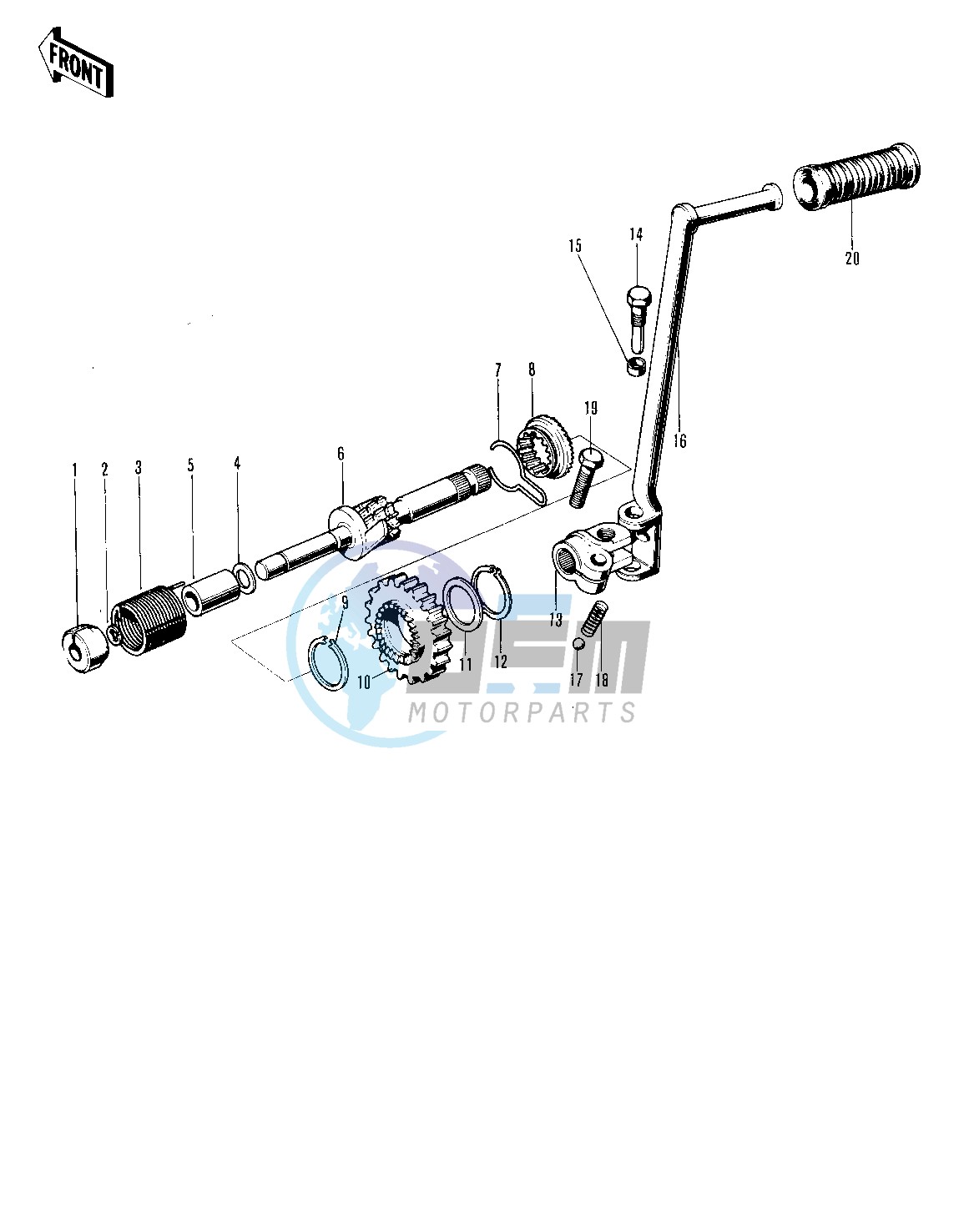 KICKSTARTER MECHANISM -- -Till E_NO. 05978- -