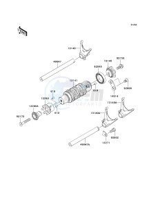 ER 650 A [ER-6N (EUROPEAN] (A6S-A8F) A6S drawing GEAR CHANGE DRUM_SHIFT FORK-- S- -