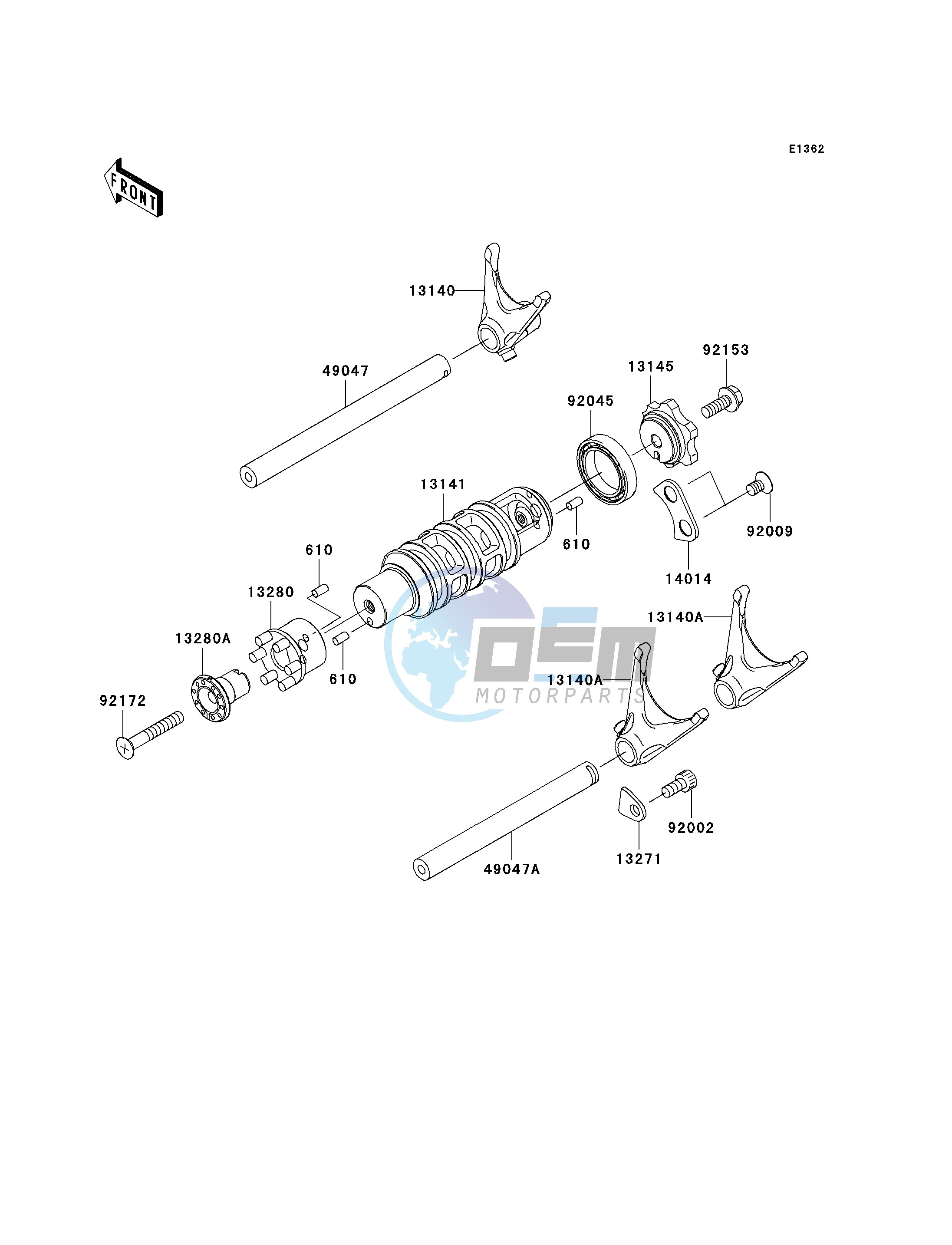 GEAR CHANGE DRUM_SHIFT FORK-- S- -