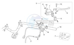 Scarabeo 50 2t (eng. Minarelli) drawing RH controls