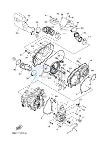 YXE700E YXE70WPXH WOLVERINE R-SPEC EPS (2MBD) drawing CRANKCASE COVER 1