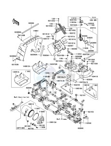 KVF750 4x4 KVF750A7F EU GB drawing Frame Fittings