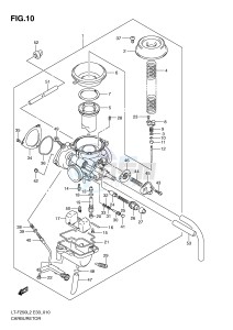 LT-F250 (E33) drawing CARBURETOR