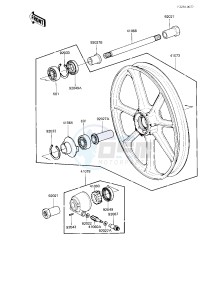 KZ 750 L [L3] drawing FRONT WHEEL_HUB