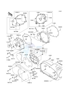 VN 1600 D [VULCAN 1600 NOMAD] (D6F-D8FA) D7F drawing LEFT ENGINE COVER-- S- -