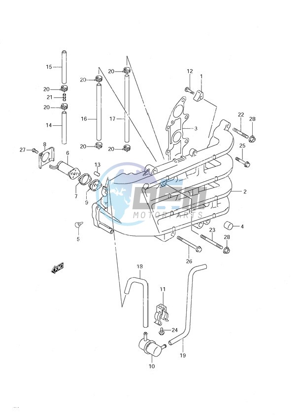 Inlet Manifold (S/N 971961 to 97XXXX)