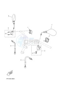 NS50F AEROX 4 (1GB3 1GB3 1GB3) drawing HANDLE SWITCH & LEVER