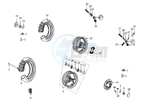 TREKKER - 50 cc drawing WHEELS ROAD