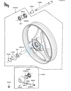 ZL 600 A [ZL600 ELIMINATOR] (A1-A2) drawing FRONT WHEEL_HUB