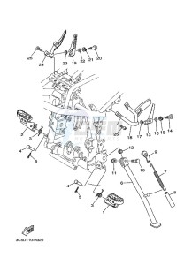 XT250 XT250M (B1UC) drawing STAND & FOOTREST