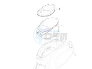 Sprint 150 4T 3V iGet E4 ABS (NAFTA) drawing Helmet huosing - Undersaddle