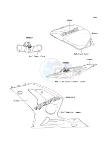 ZX 600 B [NINJA ZX-6RR] (K1) [NINJA ZX-6RR] drawing DECALS