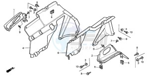 TRX350 FOURTRAX drawing FRONT INNER FENDER