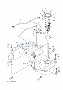 YFM700FWAD GRIZZLY 700 EPS (BLTU) drawing FUEL TANK