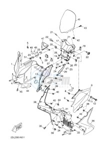 YPR250RA XMAX 250 ABS EVOLIS 250 ABS (2DL7 2DL7) drawing WINDSHIELD