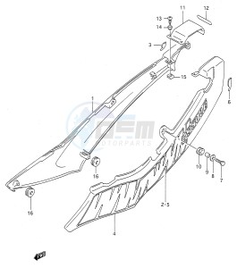 GS500E (E28) drawing FRAME COVER (MODEL N)