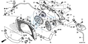 VFR1200XE CrossTourer - VFR1200X 2ED - (2ED) drawing RADIATOR