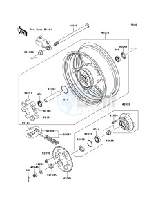 Z750 ZR750-J2H FR GB XX (EU ME A(FRICA) drawing Rear Hub