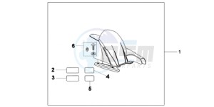 CB600FA39 France - (F / ABS CMF ST) drawing HUGGER