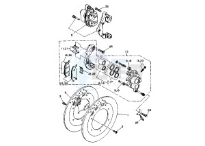 XV VIRAGO 1100 drawing FRONT BRAKE CALIPER