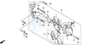 NTV650 drawing FRONT BRAKE CALIPER