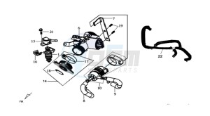 HD 200EVO EFI drawing FUEL INJECTOR / THROTTLE VALVE