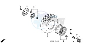 TRX680FAC drawing FRONT WHEEL