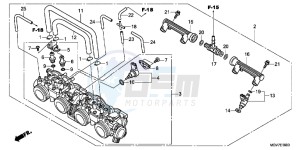 CBR600FB drawing THROTTLE BODY