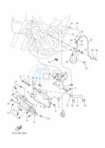 XTZ690D TENERE 700 WORLD RAID (BAG1) drawing RADIATOR & HOSE