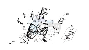 GTS 300I ABS L7 drawing COWLING INNER FR PLATE