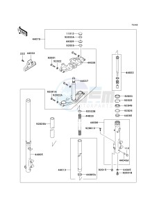 VN 750 A [VULCAN 750] (A15-A19) [VULCAN 750] drawing FRONT FORK