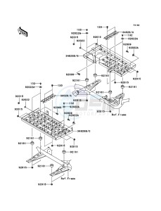 KVF360 KVF360B8F EU drawing Footrests