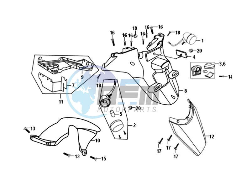 REAR FENDER - MUDGUARD -