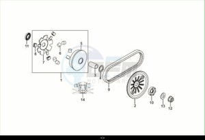 FIDDLE II 50 EFI (AF05W6-EU) (M2) drawing MOVABLE DRIVE FACE ASSY