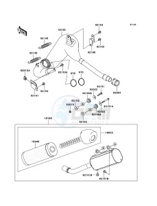 KX125 KX125-M3 EU drawing Muffler(s)