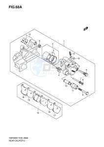 GSF650 (E2) Bandit drawing REAR CALIPER (GSF650AK7 UAK7 SAK7 SUAK7 AK8 UAK8 SAK8 SUAK8)