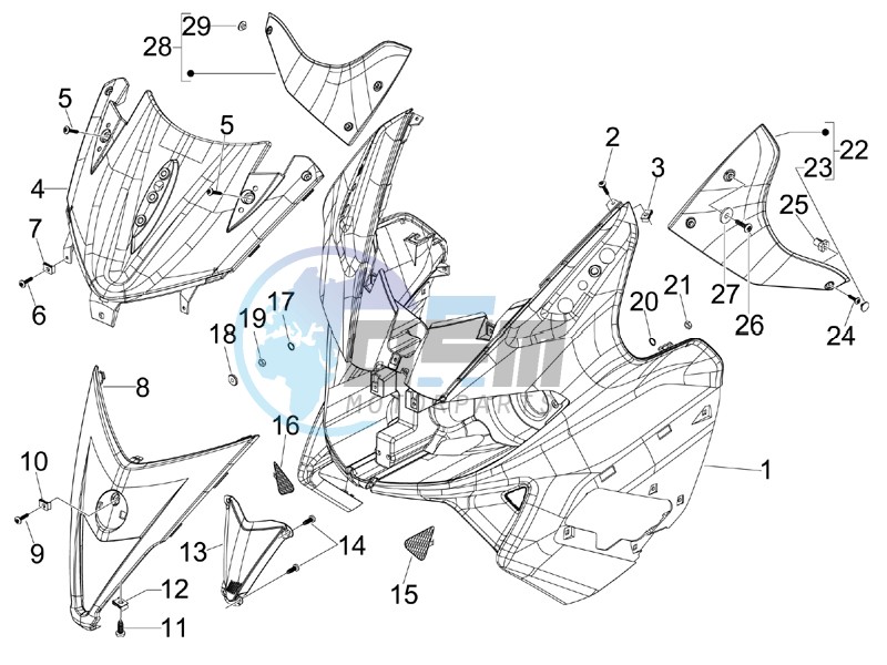 Front shield