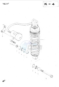 GSX500E (E39) drawing REAR SHOCK ABSORBER (MODEL F)