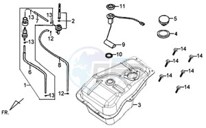 X'PRO 50 (45 KMH) (AE05W4-FR) (L4-M1) (M1 - 2021) drawing FUEL TANK - FUEL REGULATOR