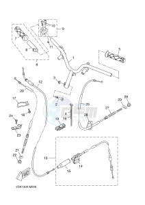 YN50E (2DK1 2DK1 2DK1 2DK1) drawing STEERING HANDLE & CABLE