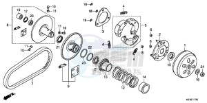 SH125ADSE SH125ADS UK - (E) drawing DRIVEN FACE