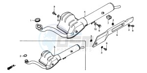 PK50SM drawing EXHAUST MUFFLER